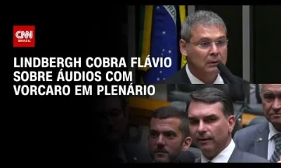 Lindbergh Farias e Flávio Bolsonaro trocam acusações sobre áudio de senador com ex-banqueiro Vorcaro em sessão do Congresso