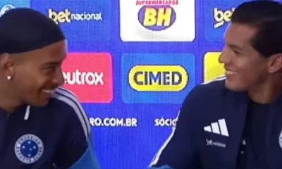 Matheus Pereira e Romero reagem com bom humor à inusitada saída de Cássio ao banheiro em jogo do Cruzeiro