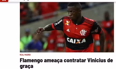 Flamengo estuda 'ofensiva sem custos' por Vini Jr., diz jornal espanhol; vínculo com Real Madrid é o ponto chave