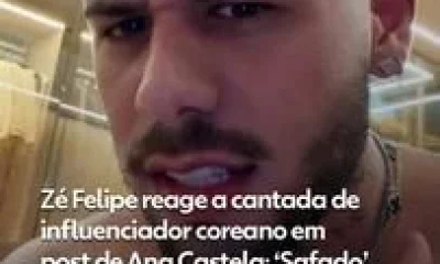Zé Felipe reage a cantada de influenciador coreano para Ana Castela: 'Safado'