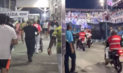 Mestre Ciça 'se duplica' com cadeira de rodas e moto em desfile histórico da Viradouro na Sapucaí