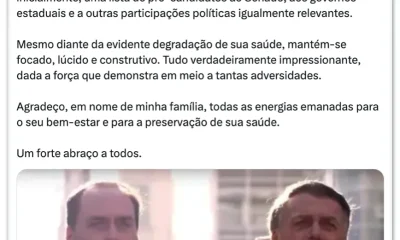 Bolsonaro inicia formação de lista de pré-candidatos para 2026, diz Carlos em meio a preocupações com saúde