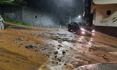Deslizamento no Morro do Cristo em Juiz de Fora causa transtornos e alagamentos no Centro; moradores são evacuados