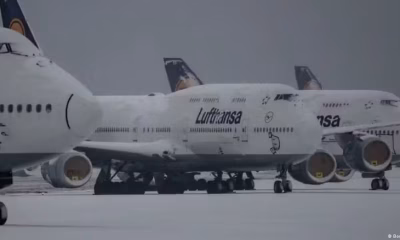 Nevasca em Munique: passageiros da Lufthansa e Air Dolomiti pernoitam em aviões por falta de ônibus