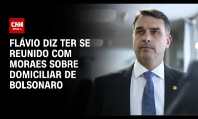Flávio Bolsonaro se reúne com Alexandre de Moraes para discutir pedido de domiciliar para Jair Bolsonaro