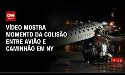 Avião da Air Canada colide com caminhão de bombeiros em LaGuardia; vídeo e áudios revelam tensão