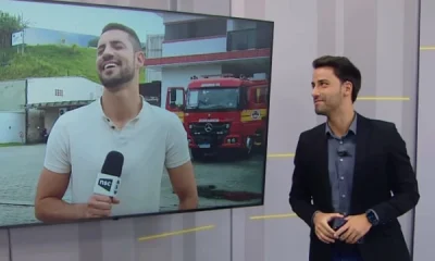 Apresentador da Globo confunde namorado repórter com colega ao vivo e brinca: 'Vai ter que se explicar em casa'