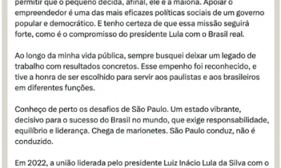 Márcio França deixa Ministério do Empreendedorismo para disputar eleição ao Senado em SP