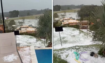 Temporal com Granizo Gigante e Vendaval Assusta Interior de SP: Cidades Cobrem-se de Gelo e Sofrem Danos