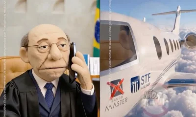 Zema satiriza Gilmar e Moraes com fantoches de IA e ironiza voos em jatinhos