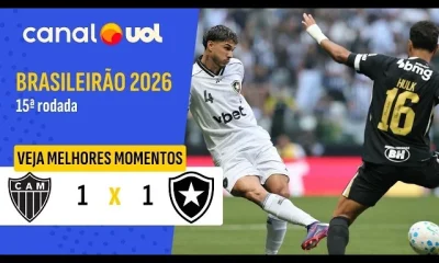 Botafogo empata com Atlético-MG no fim e frustra torcida em tarde de homenagem a Hulk